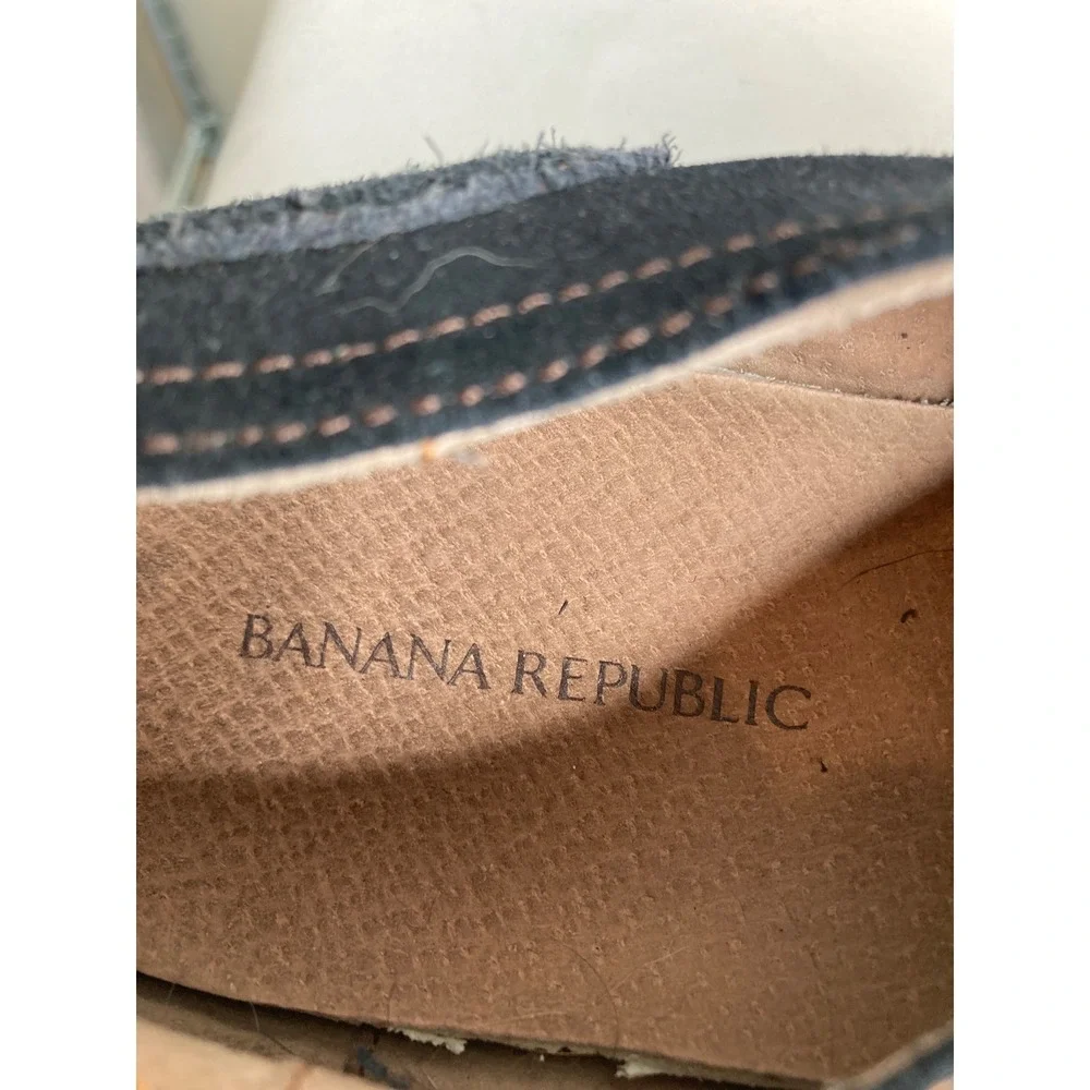 Banana Republic Mens Suede Wingtip Oxford Dress Shoes Navy Size‎ 10.5